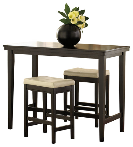 Kimonte Signature Design Counter Height Table 3-Piece Dining Room Package