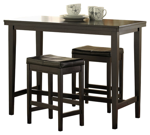 Kimonte Signature Design Counter Height Table 3-Piece Dining Room Package