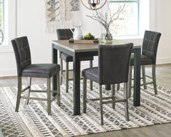 Dontally Benchcraft Counter Height Table 5-Piece Dining Room Package