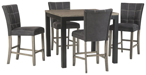 Dontally Benchcraft Counter Height Table 5-Piece Dining Room Package