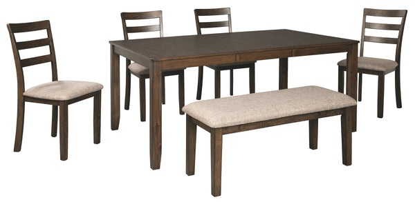 Drewing Benchcraft Dining Table 6-Piece Dining Room Package