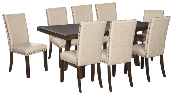 Rokane Signature Design Dining Table 9-Piece Dining Room Package