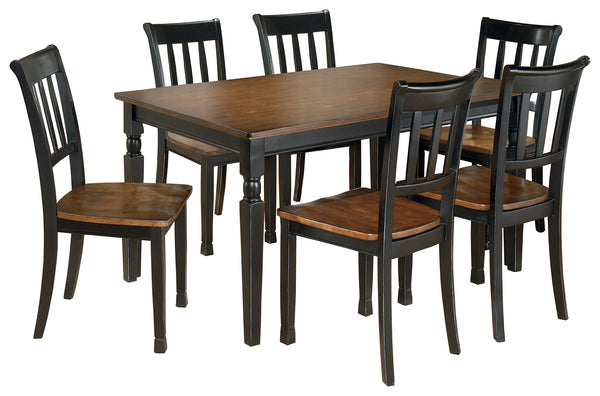 Owingsville Signature Design Dining Table 7-Piece Dining Room Package