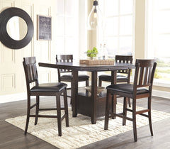 Haddigan Signature Design Counter Height Table 5-Piece Dining Room Package