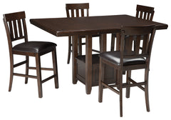 Haddigan Signature Design Counter Height Table 5-Piece Dining Room Package