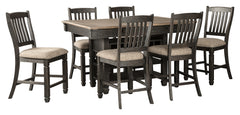 Tyler Creek Signature Design Counter Height Table 7-Piece Dining Room Package