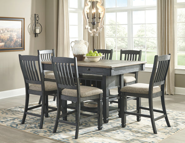 Tyler Creek Signature Design Counter Height Table 7-Piece Dining Room Package