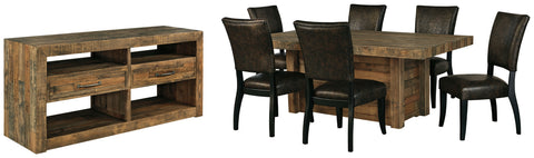 Sommerford Signature Design Dining Table 8-Piece Dining Room Package