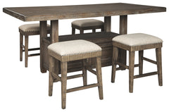 Wyndahl Signature Design Counter Height Table 5-Piece Dining Room Package