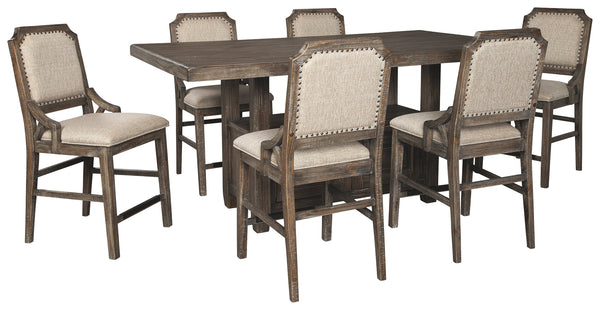 Wyndahl Signature Design Counter Height Table 7-Piece Dining Room Package