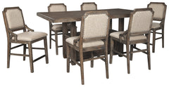 Wyndahl Signature Design Counter Height Table 7-Piece Dining Room Package