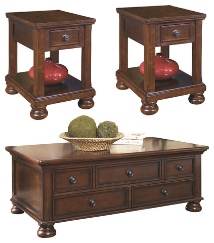 Porter Signature Design Cocktail Table 3-Piece Occasional Table Package